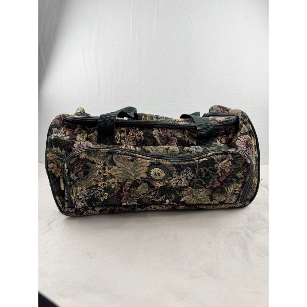 Leisure International Floral Tapestry Rolling Duffel Bag Carry On Travel Luggage